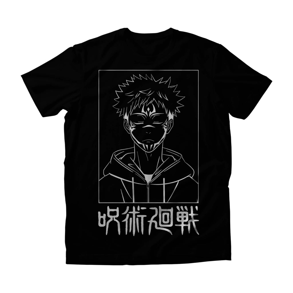Camiseta Jujutsu Kaisen Itadori Yuji Sukuna Marks Dry-Fit Premium Unissex