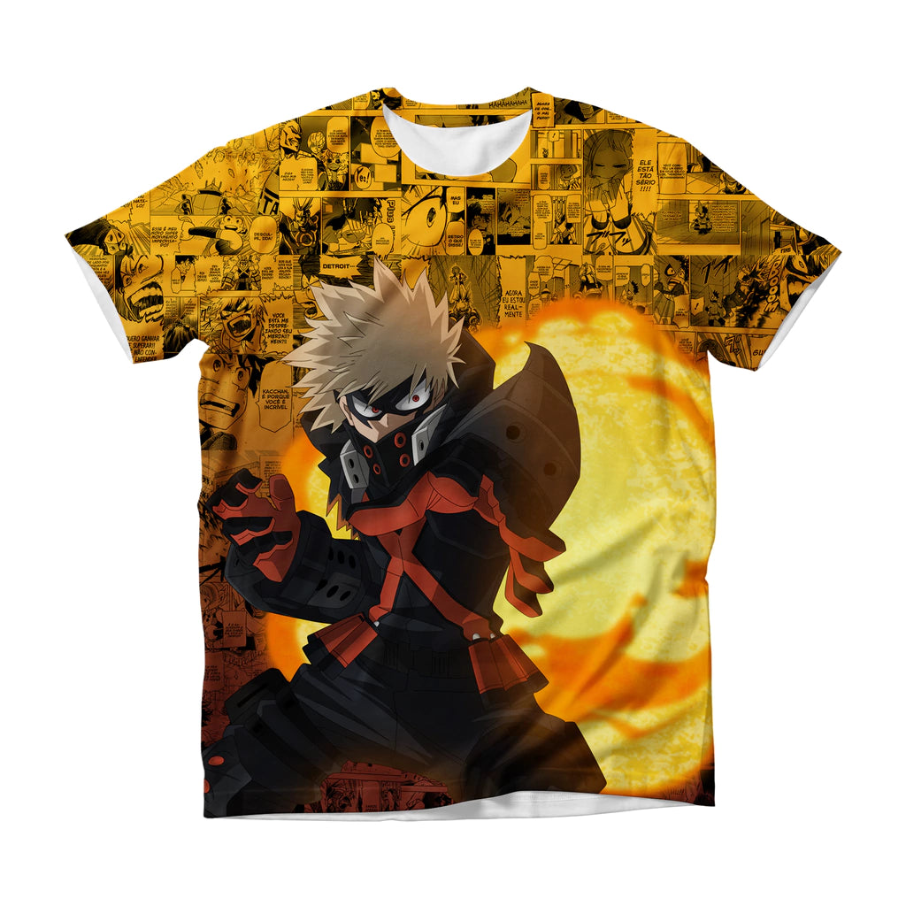 Camiseta My Hero Academia Katsuki Bakugo Traje Furtivo Dry-Fit Premium Unissex