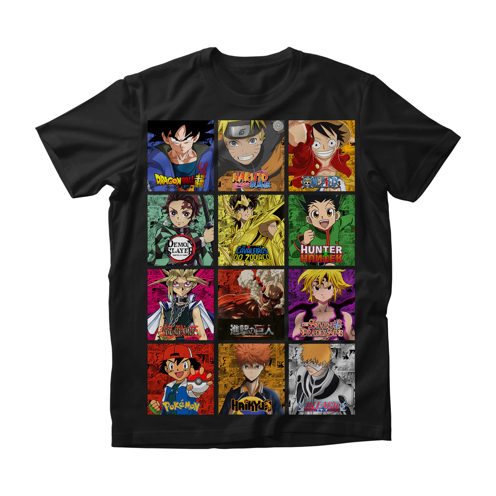 Camiseta Naruto Ninja Mix Dry-Fit Premium Unissex