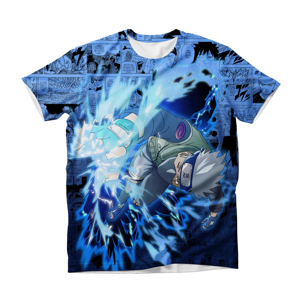 Camiseta Naruto Kakashi Chidori Guerra Ninja