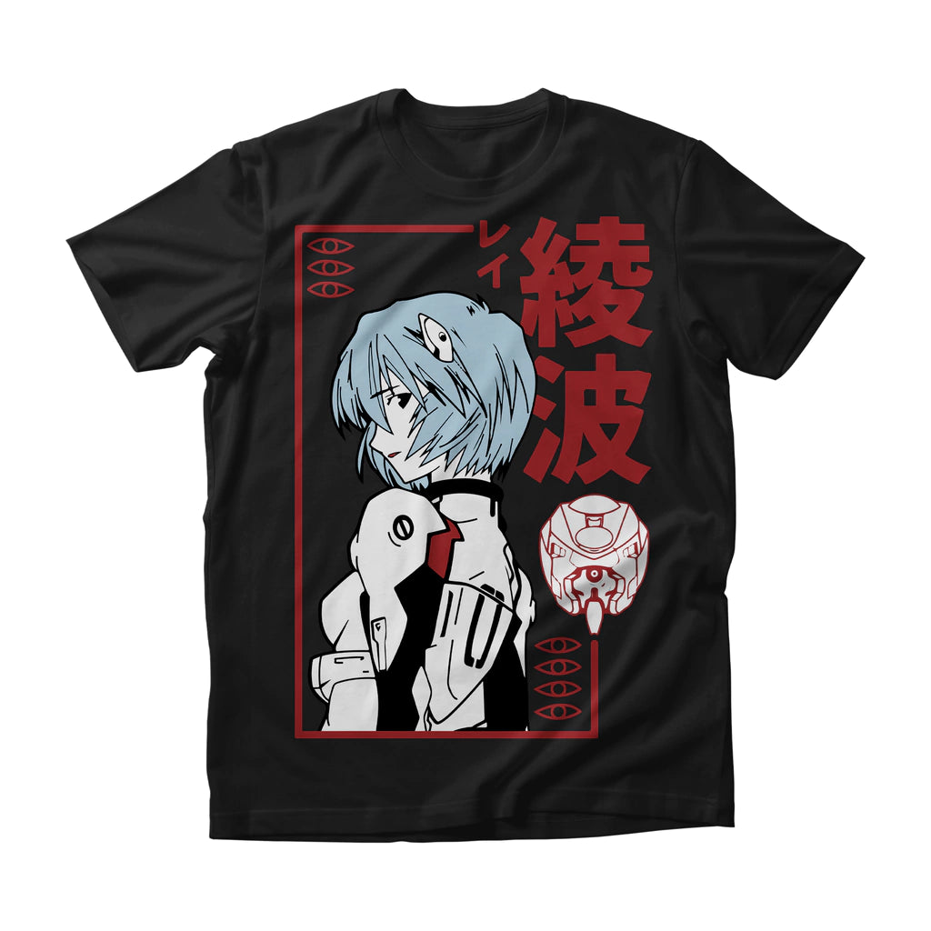 Camiseta Evangelion Rei Ayanami Red Tones Dry-Fit Premium Unissex