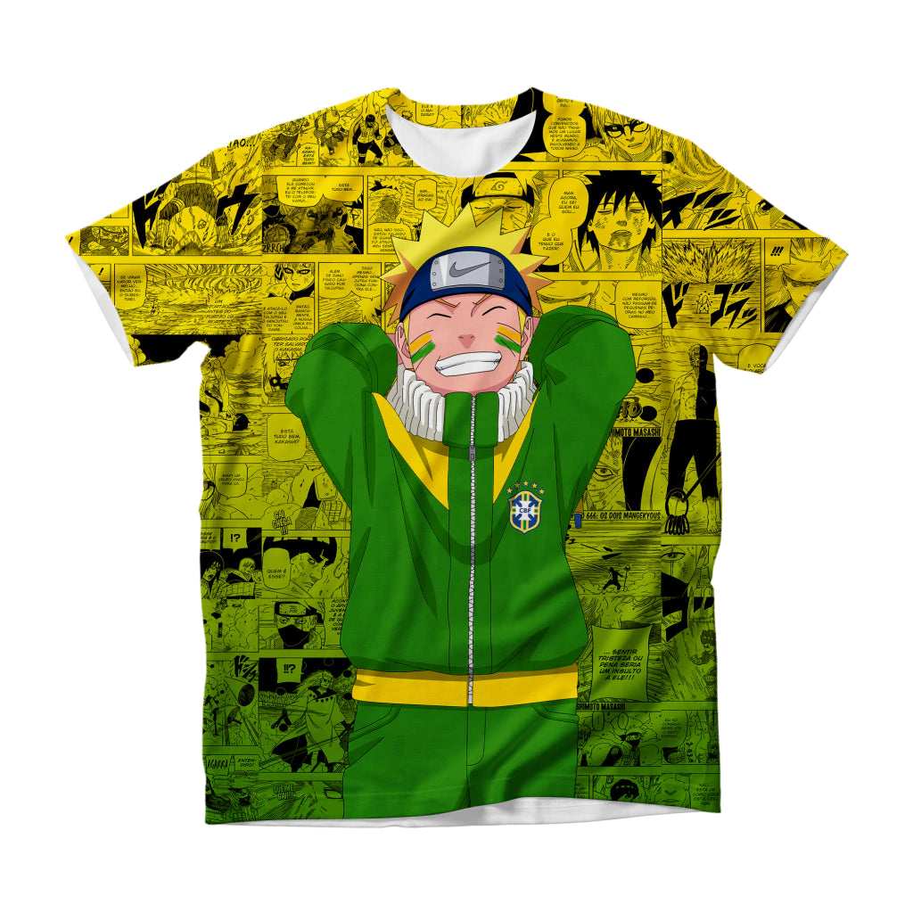 Camiseta Naruto Jovem Shinobi Brasil Dry-Fit Premium Unissex