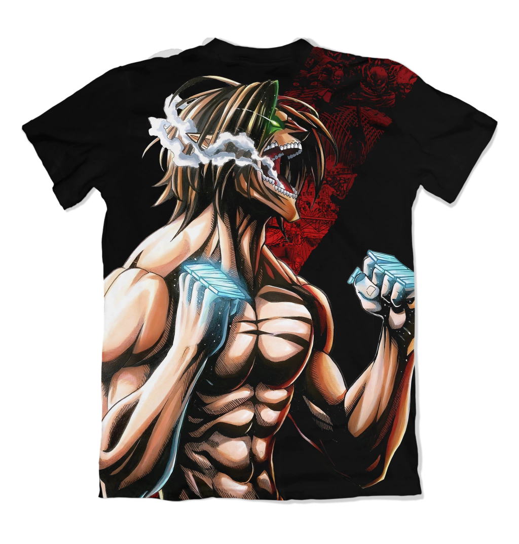 Camiseta Attack on Titan Eren Faixa Dry-Fit Premium Unissex