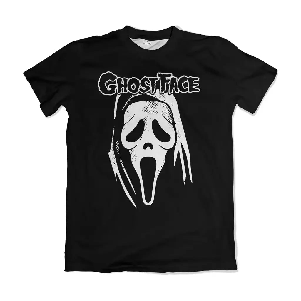 Camiseta Icons of Horror Ghostface Rosto Dry-Fit Premium Unissex
