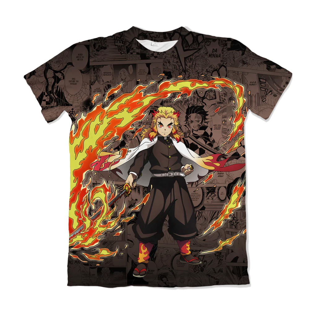 Camiseta Demon Slayer Rengoku 1 Dry-Fit Premium Unissex