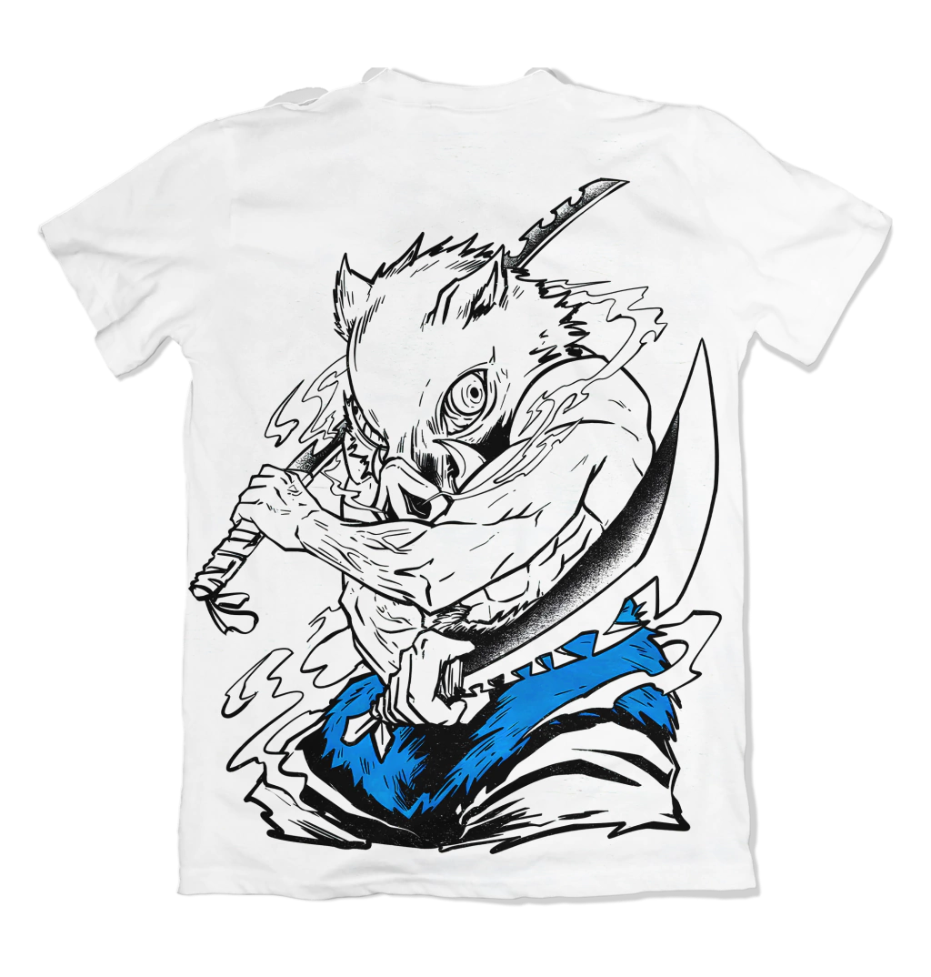 Camiseta Demon Slayer INK Inosuke Efeito Dry-Fit Premium Unissex