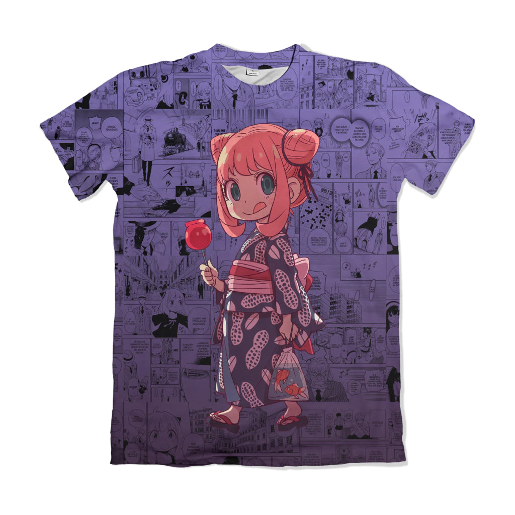 Camiseta Spy x Family Anya Yukata Dry-Fit Premium Unissex