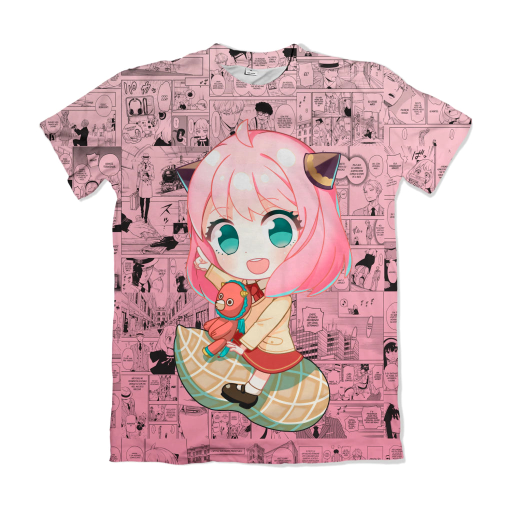 Camiseta Spy x Family Anya Forger Chibi Dry-Fit Premium Unissex