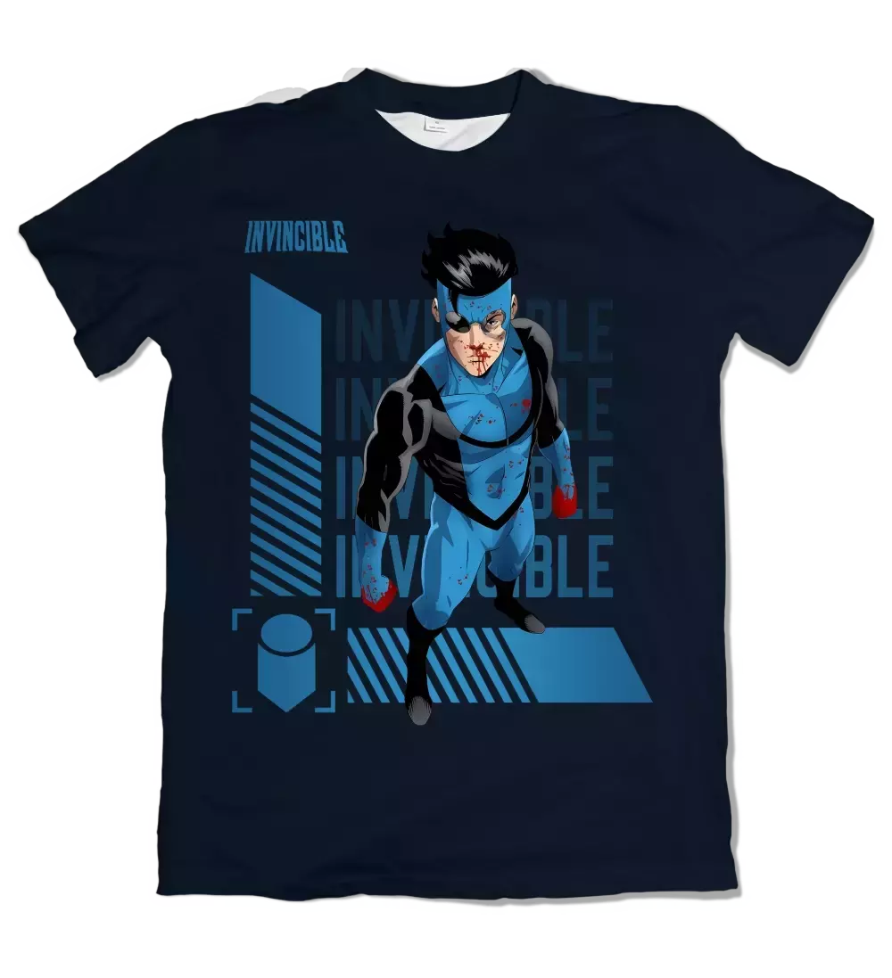 Camiseta Invencível Mark Azul Dry-Fit Premium Unissex