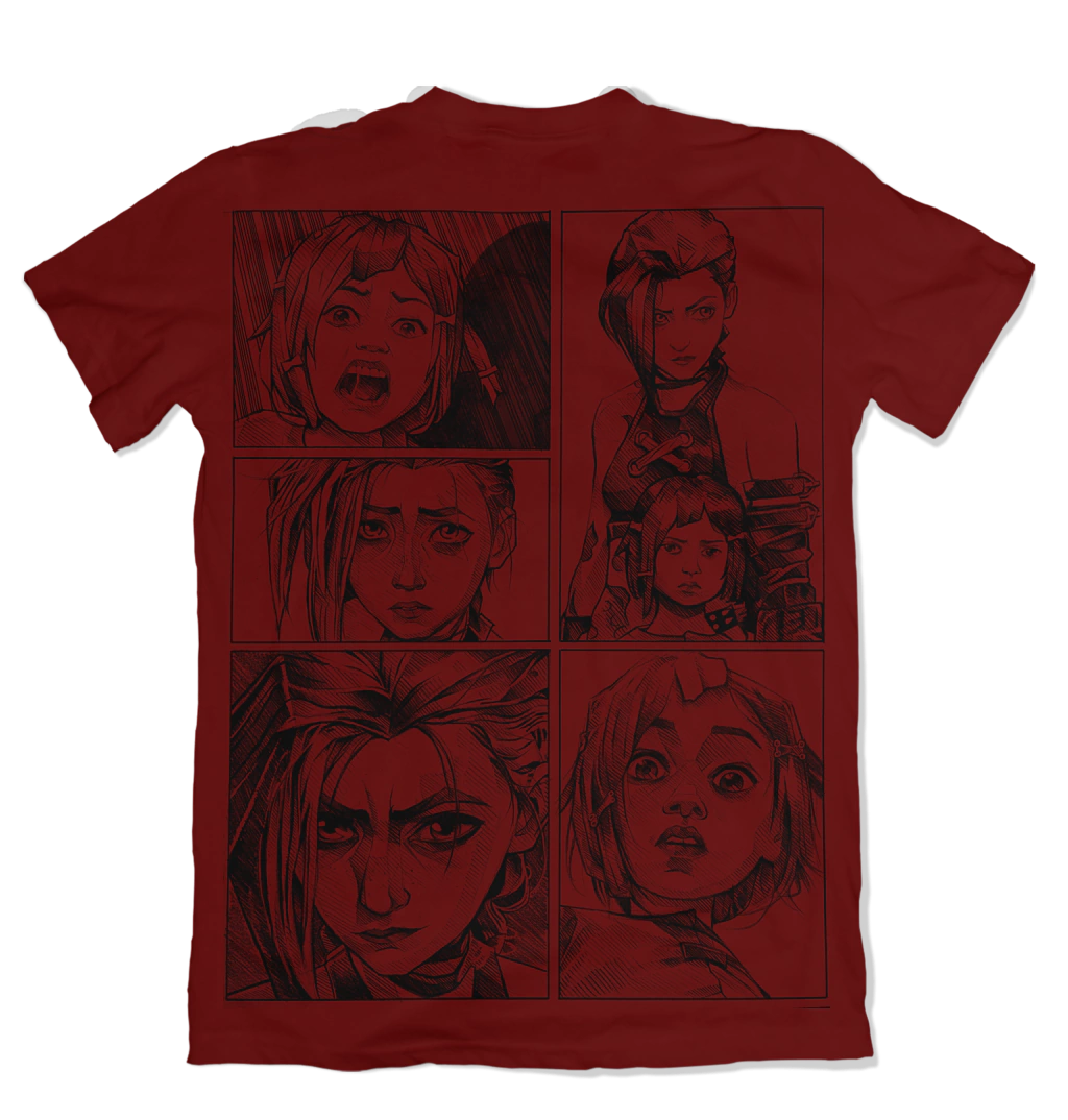 Camiseta League of Legends INK RED Jinx Dry-Fit Premium Unissex