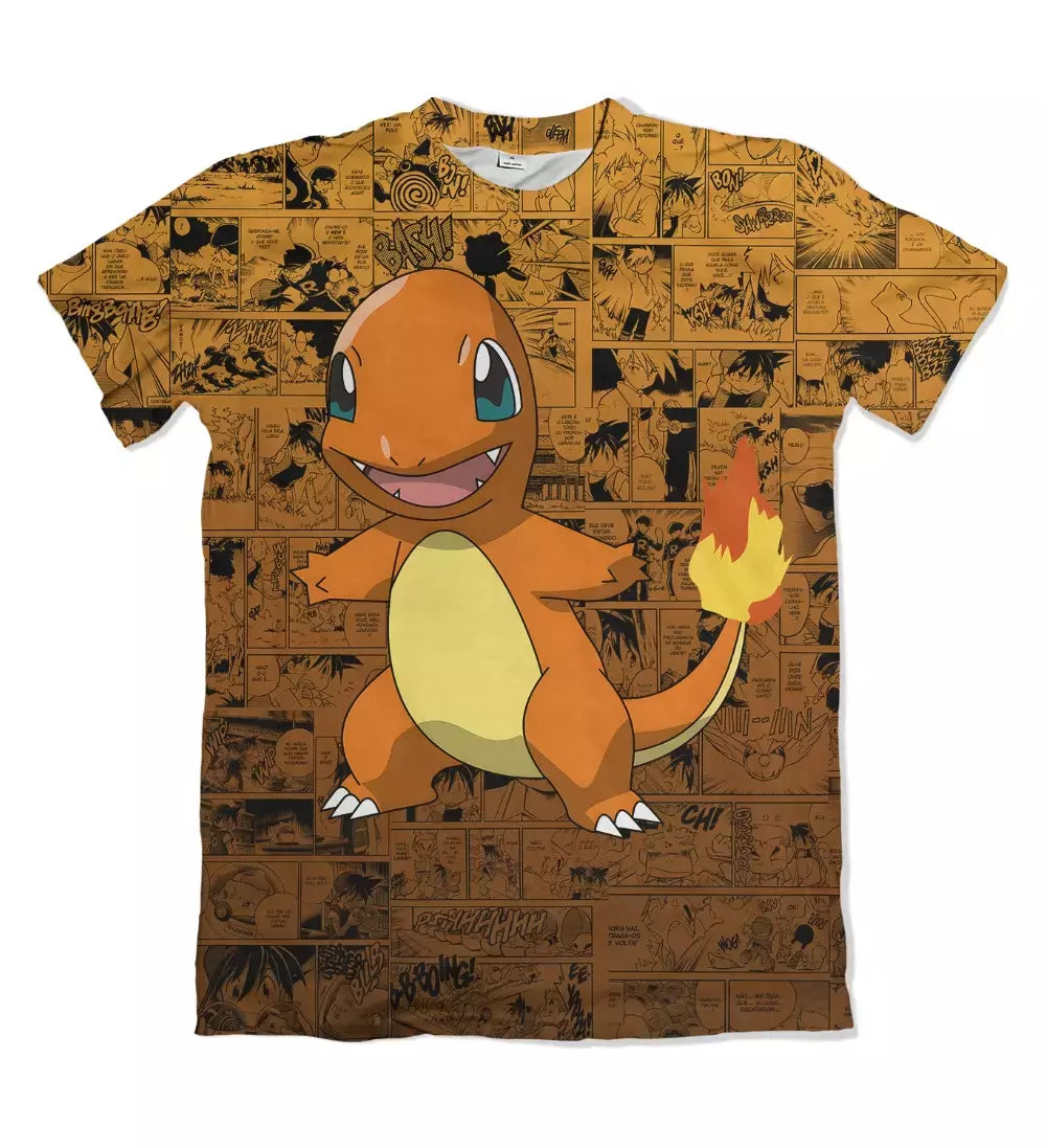 Camiseta Pokémon Charmander Dry-Fit Premium Unissex