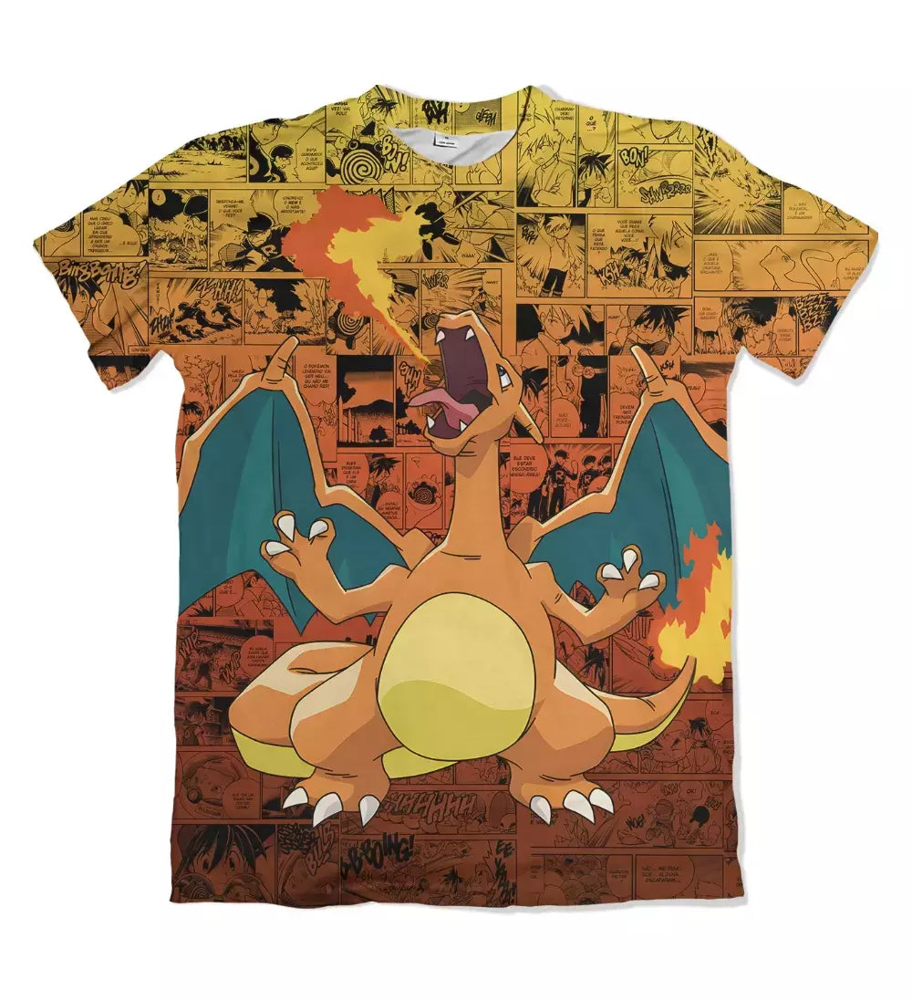 Camiseta Pokémon Charizard Dry-Fit Premium Unissex