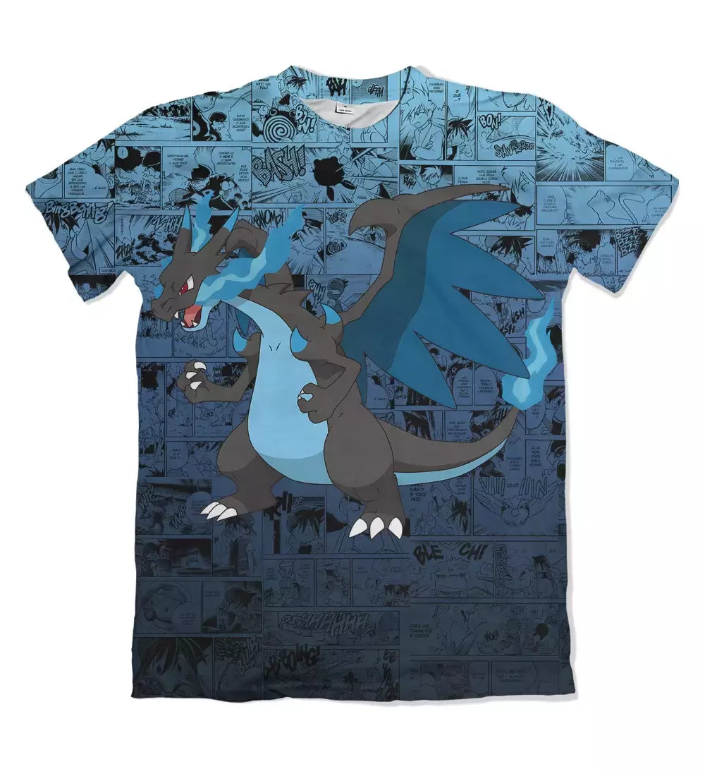 Camiseta Pokémon Mega Charizard x Dry-Fit Premium Unissex