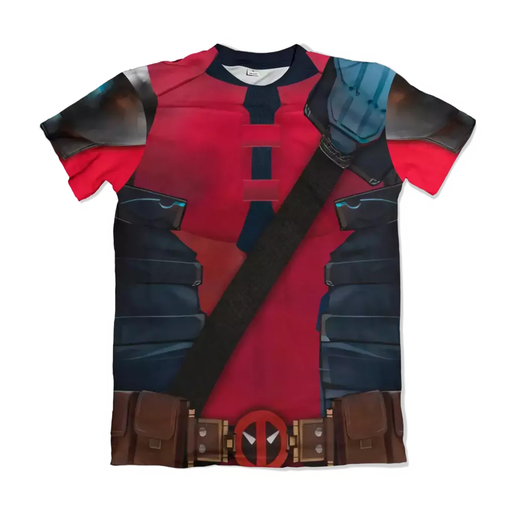 Camiseta Wolverine e Wolverine Uniforme Deadpool Dry-Fit Premium Unissex