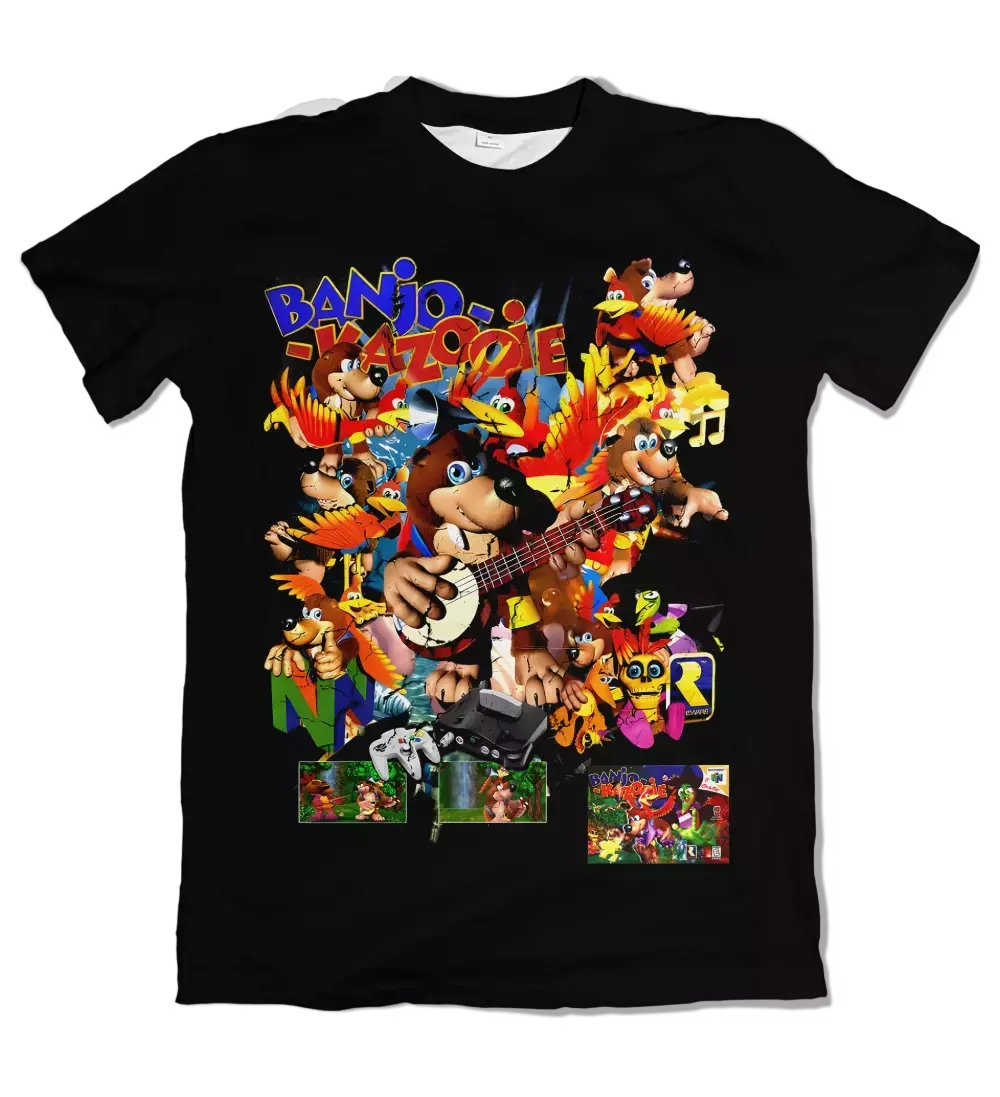 Camiseta Retrô Banjo & Kazooie Dry-Fit Premium Unissex
