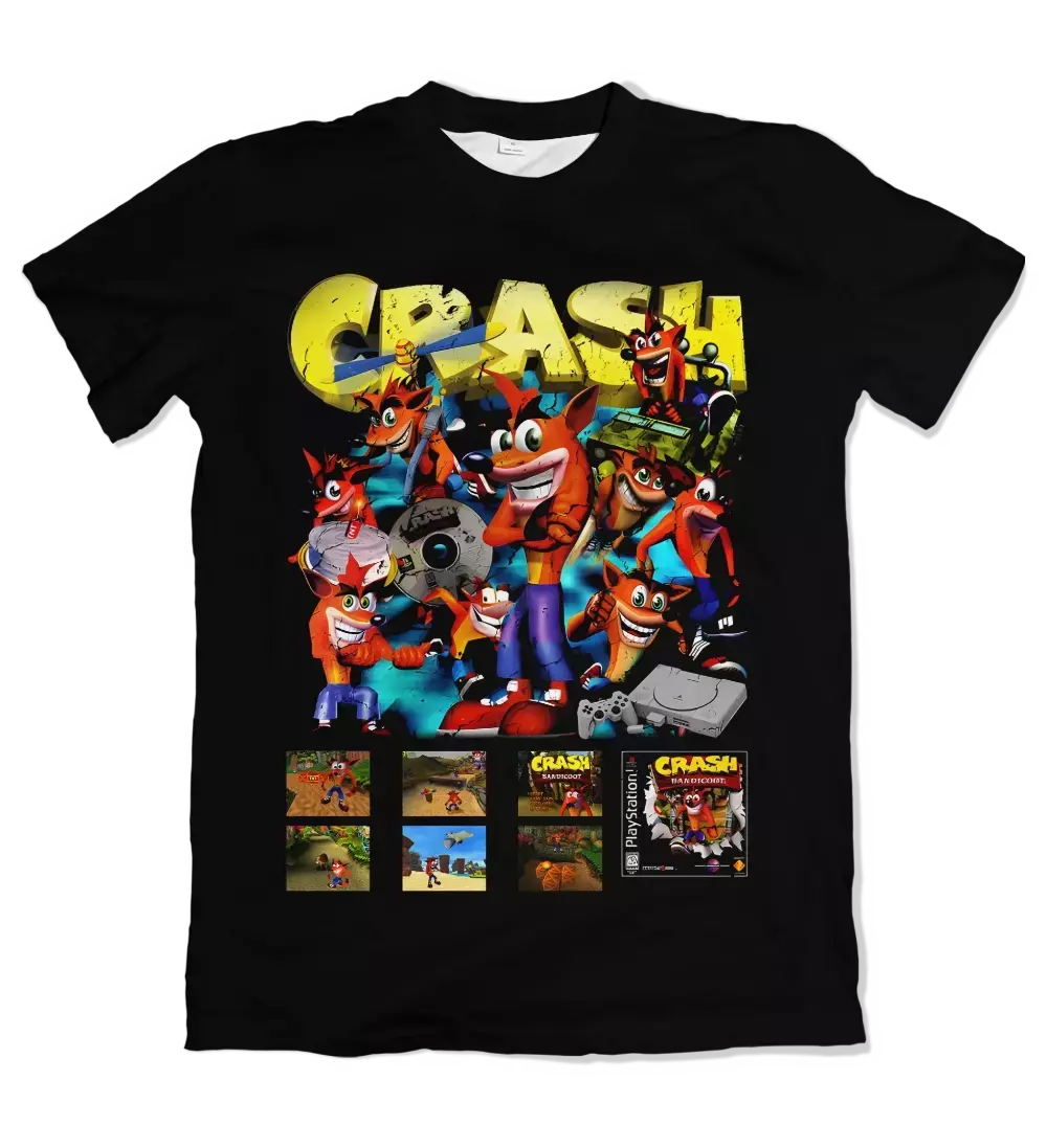 Camiseta Retrô Crash Bandicoot Dry-Fit Premium Unissex