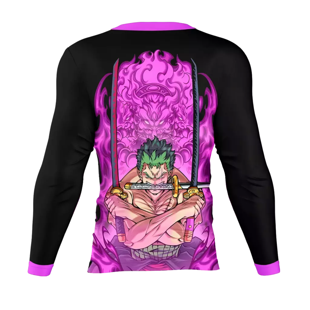 Camiseta One Piece Espada Roxa Costas Dry-Fit Premium Unissex
