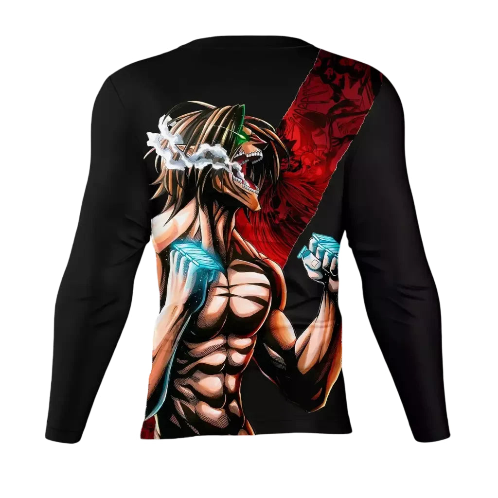 Camiseta Attack on Titan Eren Faixa Dry-Fit Premium Unissex