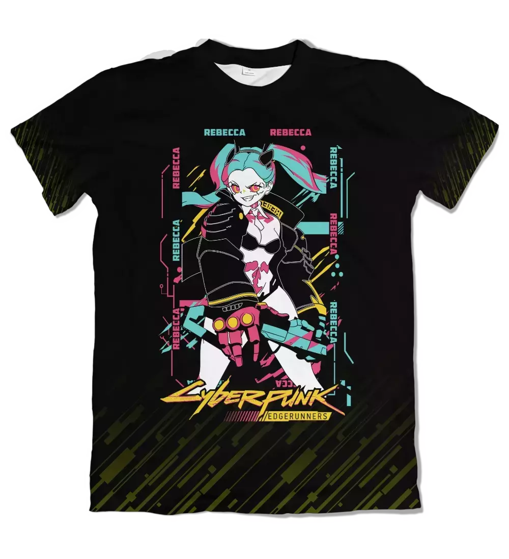 Camiseta Cyberpunk 2077 Cyberpunk Rebecca Dry-Fit Premium Unissex