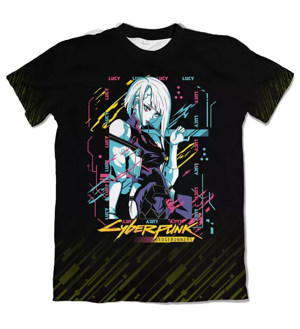 Camiseta Cyberpunk 2077 Cyberpunk Lucy Dry-Fit Premium Unissex