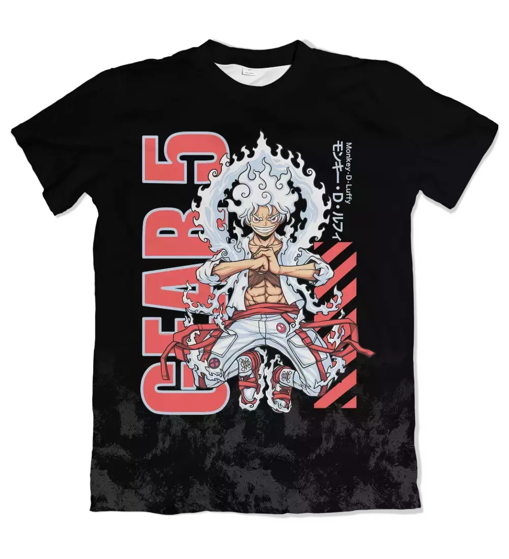 Camiseta One Piece 5 Lettering Dry-Fit Premium Unissex