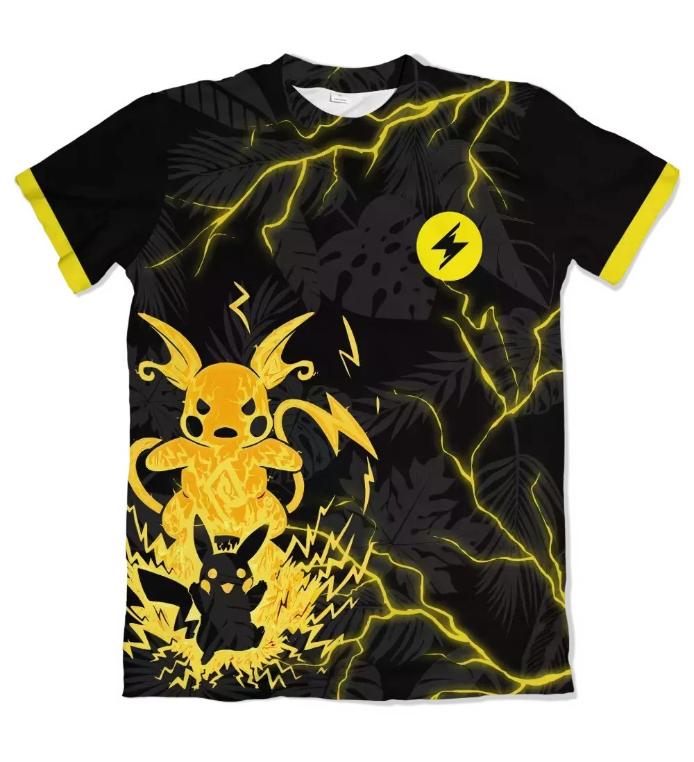 Camiseta Pokémon Uniforme Time Elétrico Dry-Fit Premium Unissex