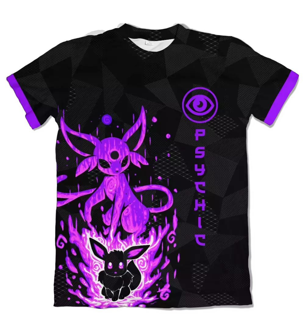 Camiseta Pokémon Uniforme Eeveelution PSYCHIC Dry-Fit Premium Unissex