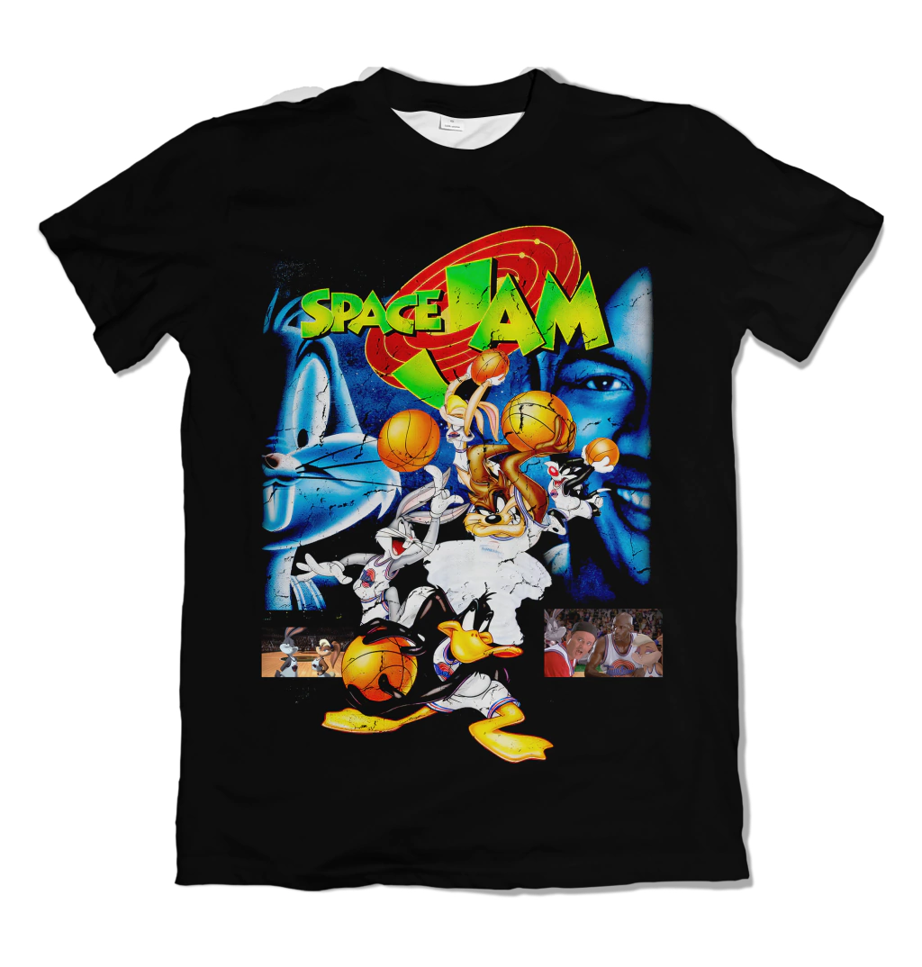 Camiseta Retrô Space Jam Dry-Fit Premium Unissex