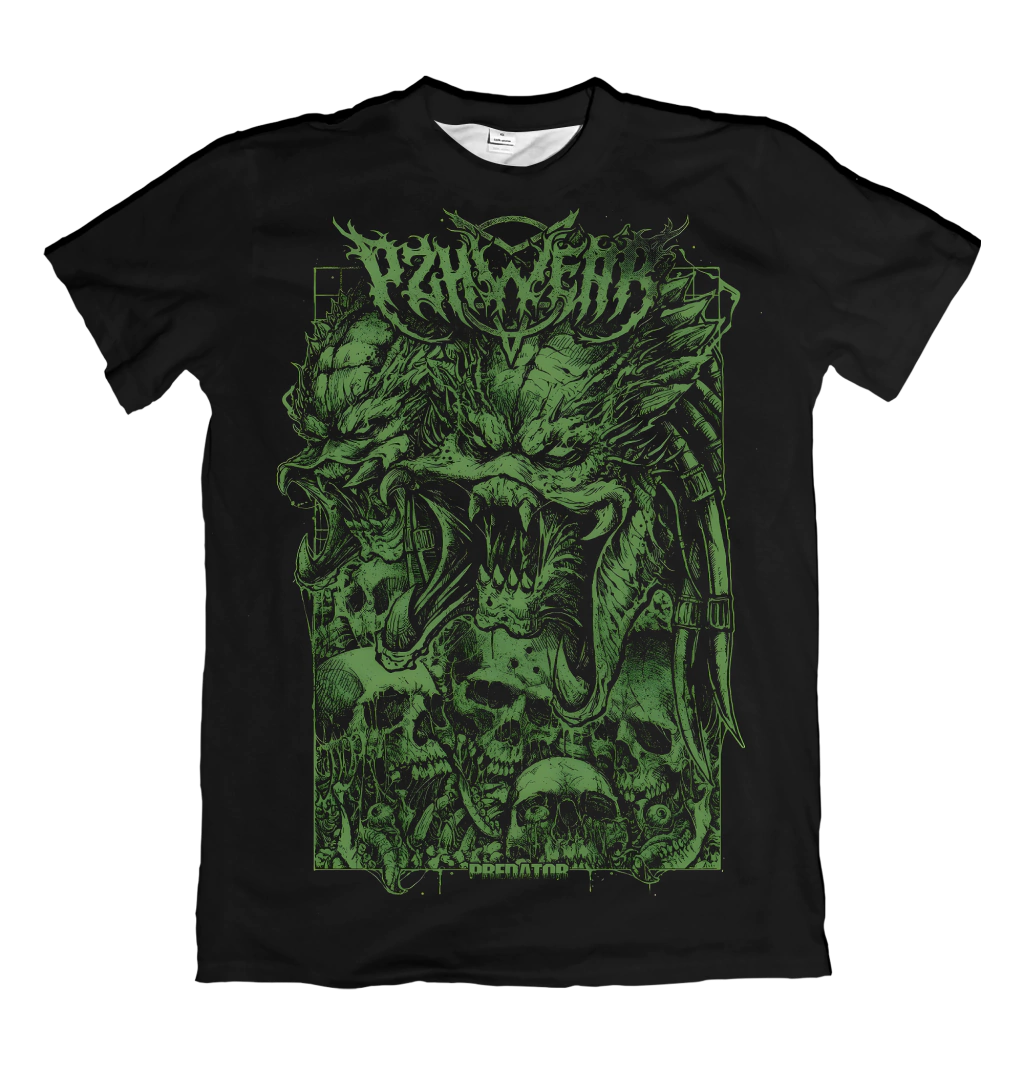 Camiseta Icons of Horror Predador Frontal Dry-Fit Premium Unissex