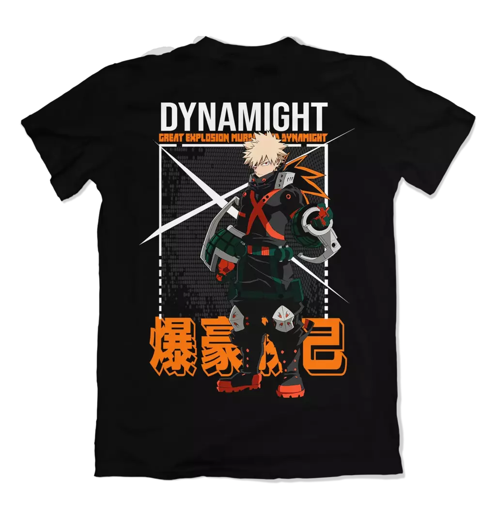 Camiseta My Hero Academia Bakugo Dynamight Dry-Fit Premium Unissex