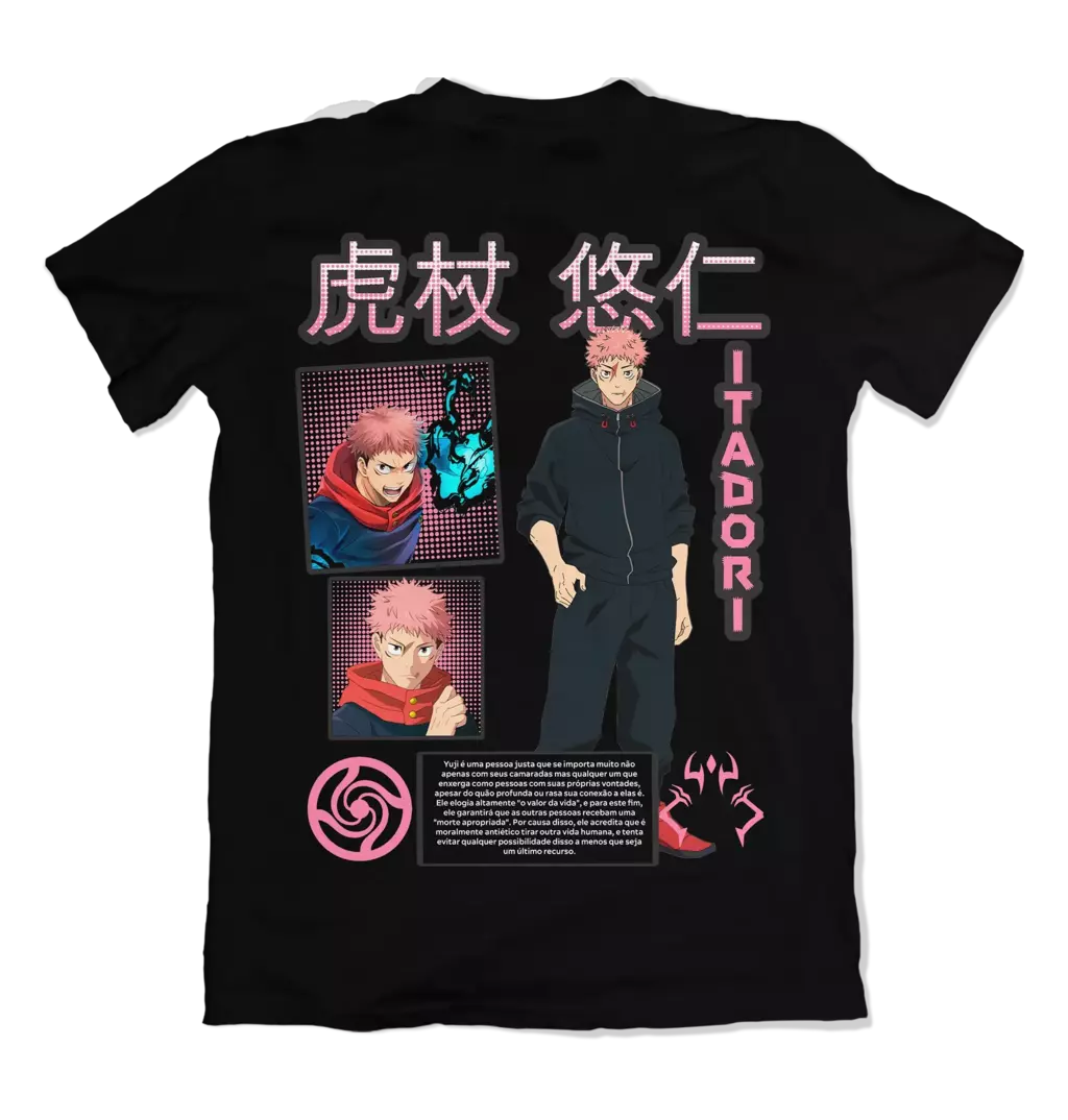 Camiseta Jujutsu Kaisen LEGADO Itadori Yuji Dry-Fit Premium Unissex