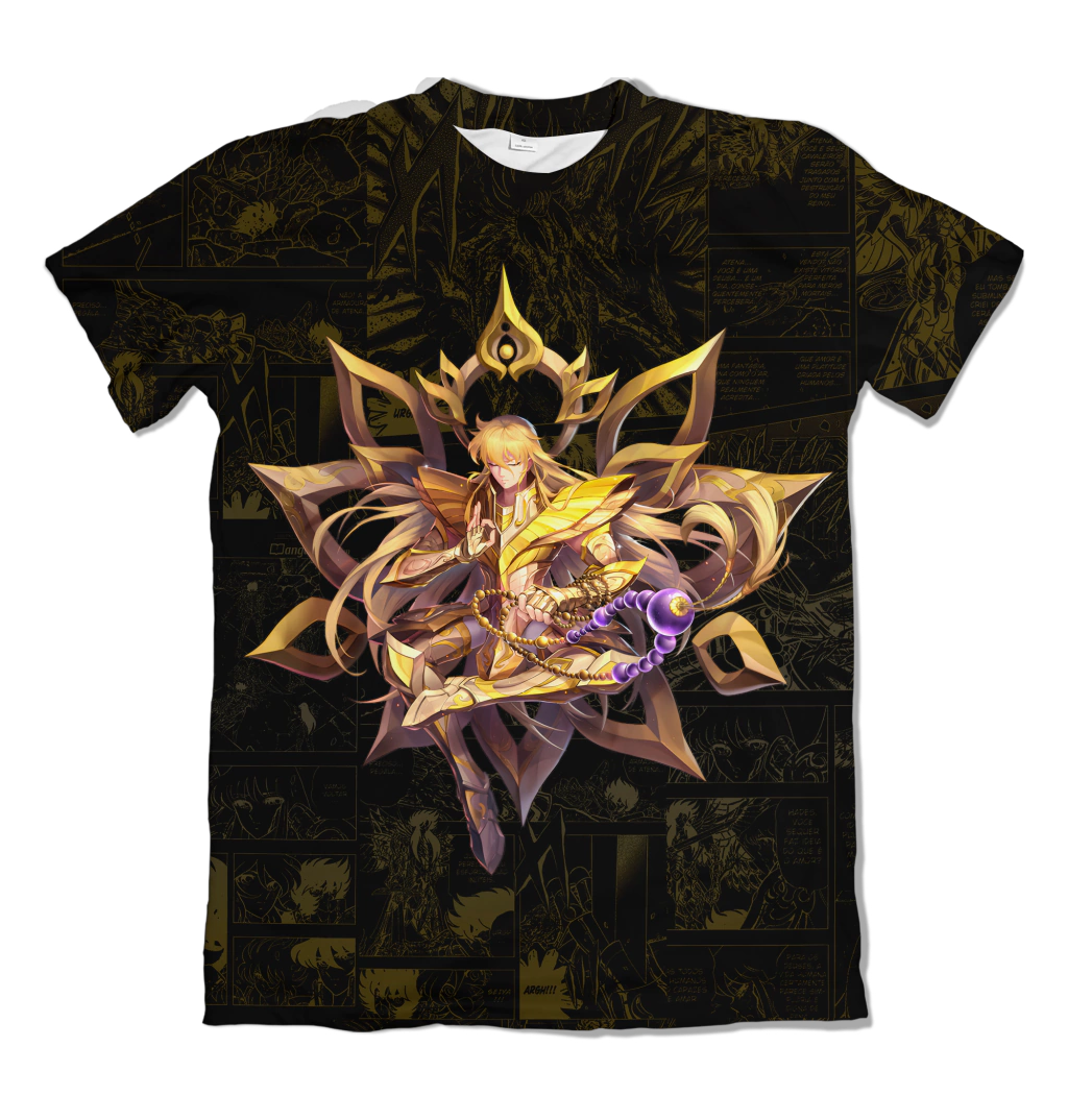 Camiseta Cavaleiros do Zodíaco Shaka Dry-Fit Premium Unissex