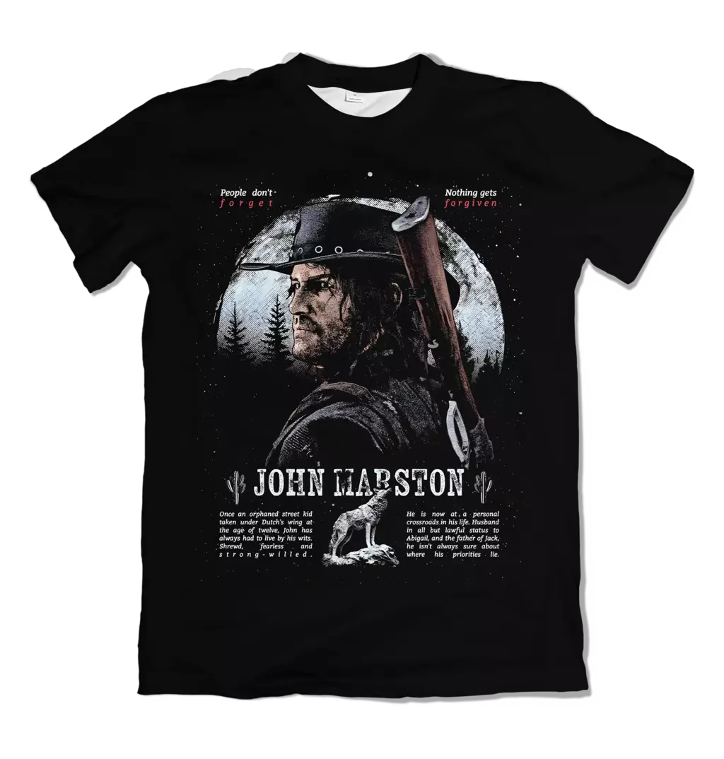 Camiseta Red Dead Redemption 2 John Marston Dry-Fit Premium Unissex