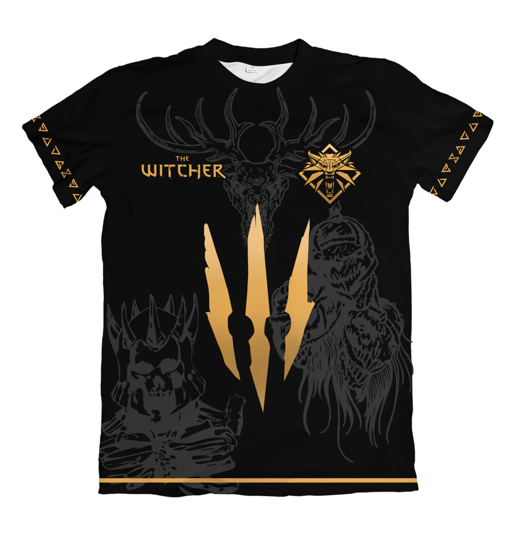 Camiseta The Witcher Gold Ed. (Nome e Número Personalizável) Dry-Fit Premium Unissex