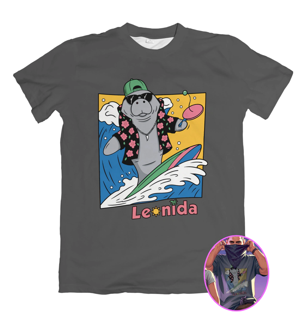 Camiseta GTA VI Leonida Manatee Dry-Fit Premium Unissex