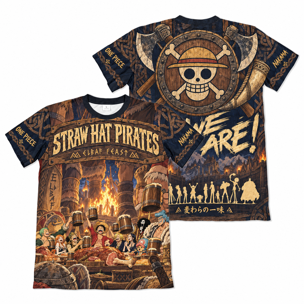 Camiseta One Piece Chapéus de Palha Elbaf Dry-Fit Premium Unissex