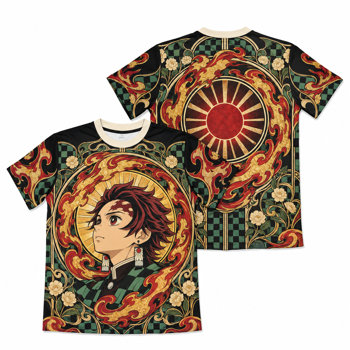 Camiseta Demon Slayer Tanjiro Sol Castelo Infinito Dry-Fit Premium Unissex