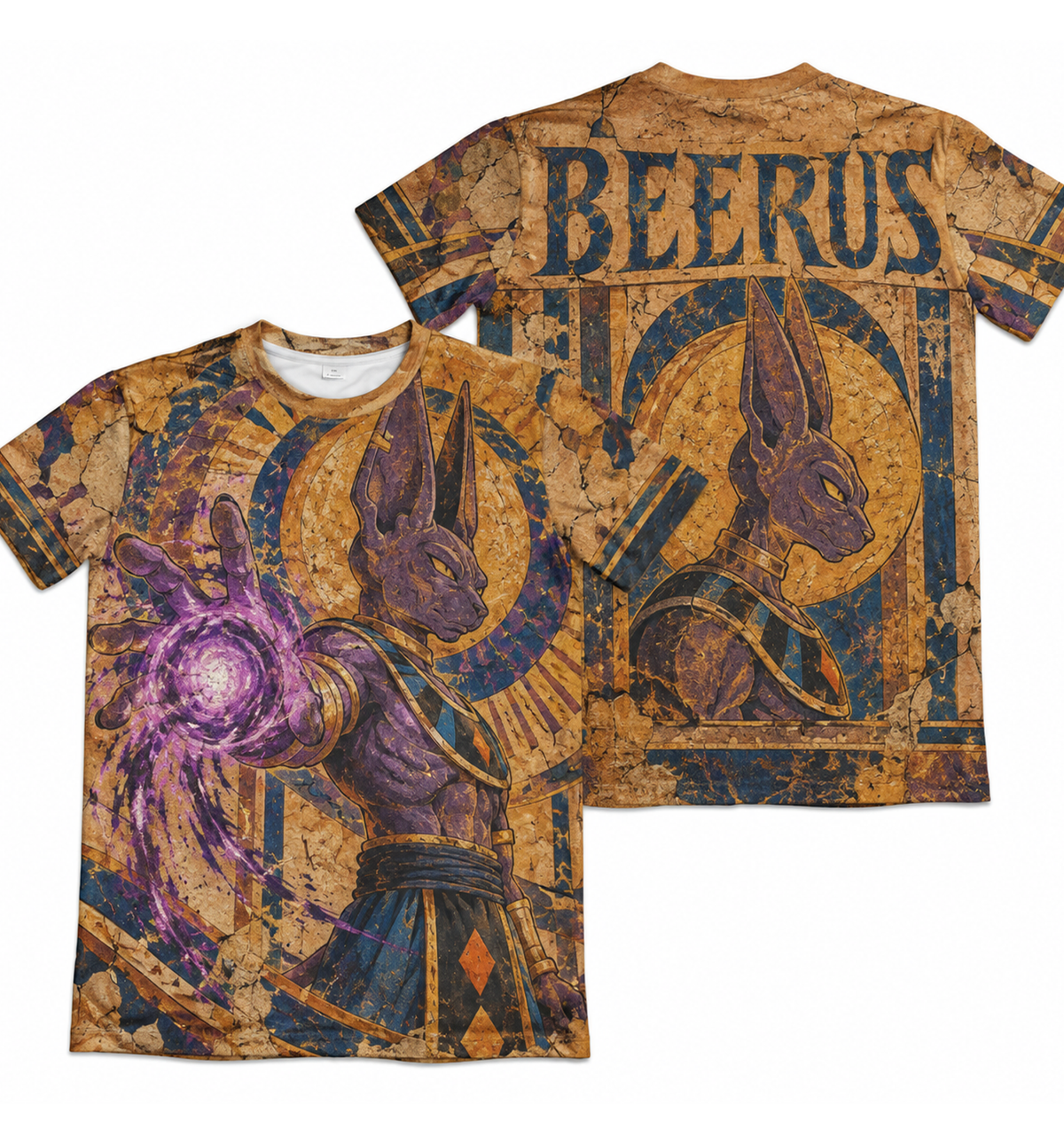 Camiseta Dragon Ball Beerus Egípcio Era Beerus Dry-Fit Premium Unissex