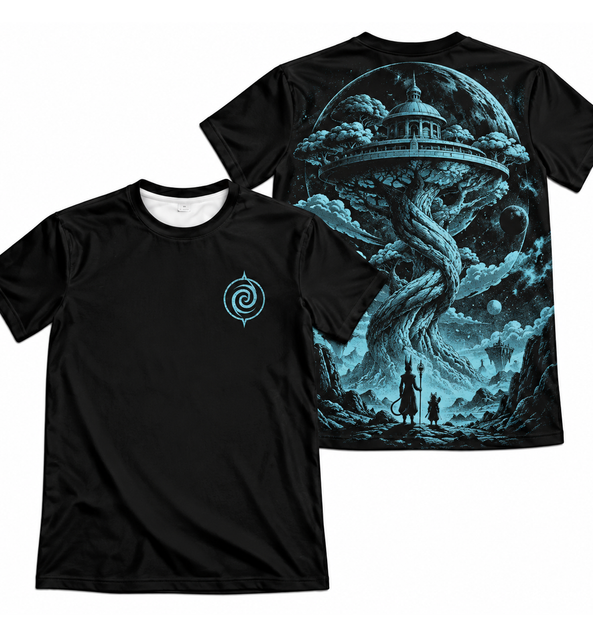 Camiseta Dragon Ball Planeta do Beerus Litografia Era Beerus Dry-Fit Premium Unissex