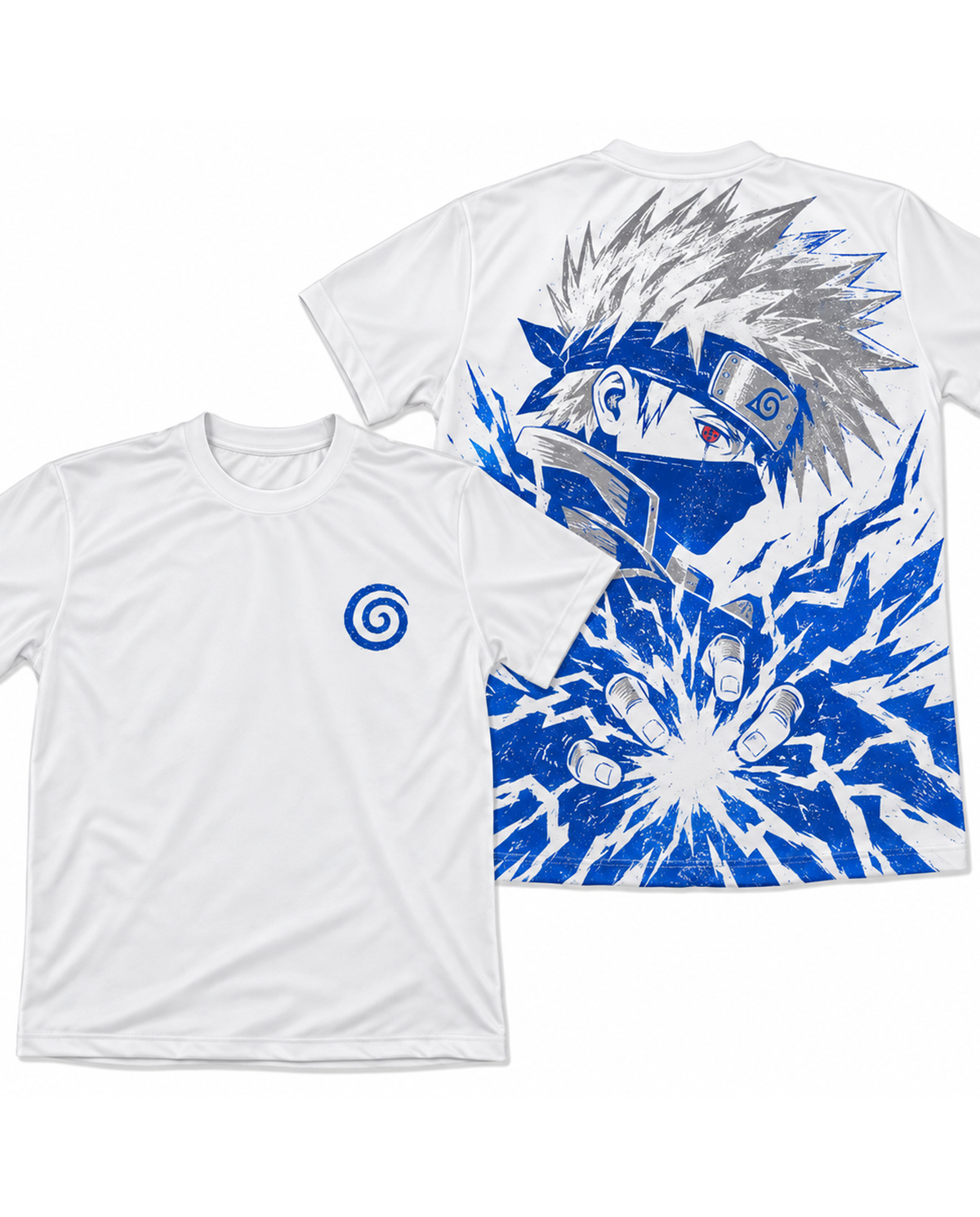 Camiseta Naruto Kakashi Raikiri Chakra Dry-Fit Premium Unissex