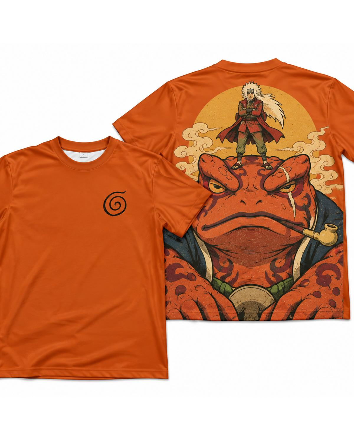 Camiseta Naruto Jiraiya e Gamabunta Chakra Dry-Fit Premium Unissex