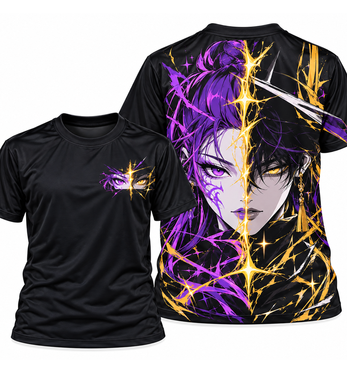 Camiseta K-Pop Demon Hunters Rumi x Jinu Guerreiras do K-Pop Dry-Fit Premium Unissex