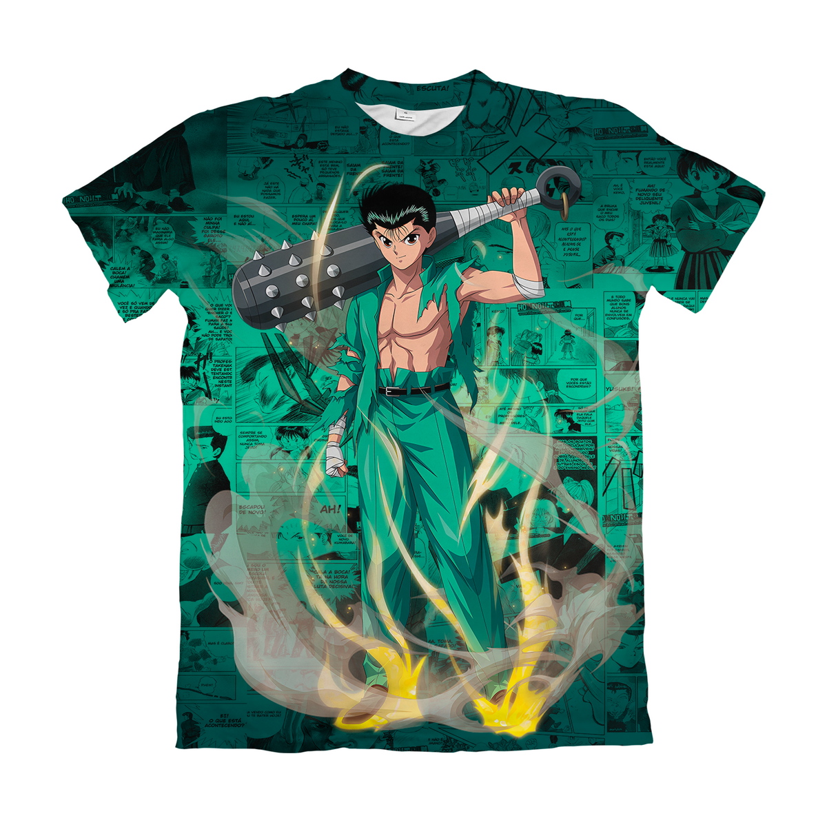 Camiseta Yu Yu Hakusho Yusuke Urameshi Dry-Fit Premium Unissex