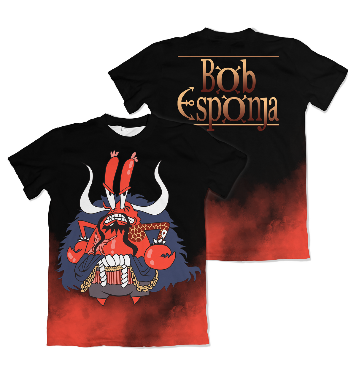 Camiseta One Piece x Bob Esponja Seu Siriguejo Kaido Dry-Fit Premium Unissex