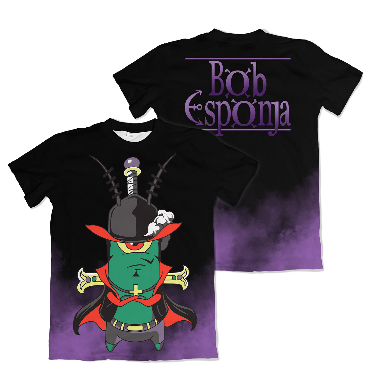 Camiseta One Piece x Bob Esponja Plankton Mihawk Dry-Fit Premium Unissex