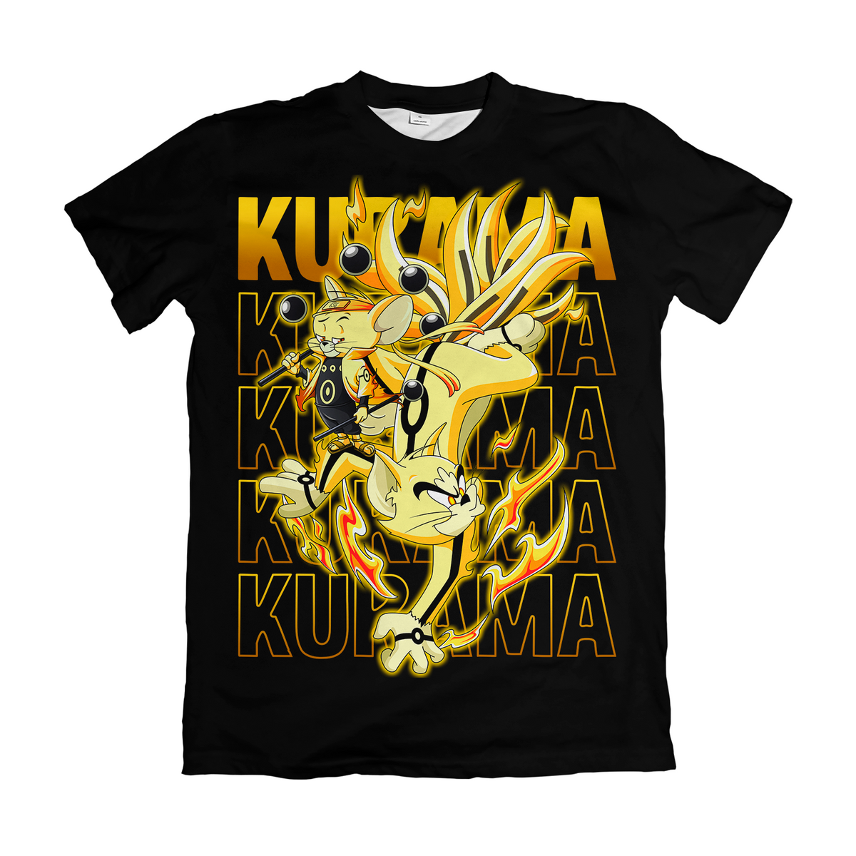Camiseta Naruto x Tom e Jerry Tom Naruto Modo Kurama Dry-Fit Premium Unissex