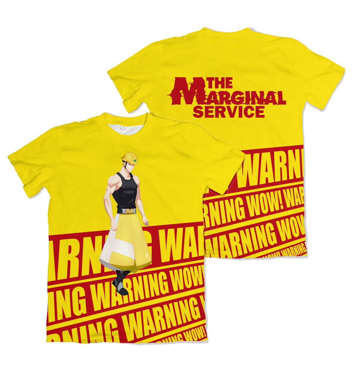 Camiseta The Marginal Service Warning Amarelo Dry-Fit Premium Unissex