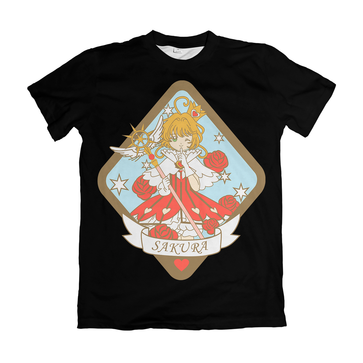 Camiseta Sakura Card Captors Sakura Losango Dry-Fit Premium Unissex