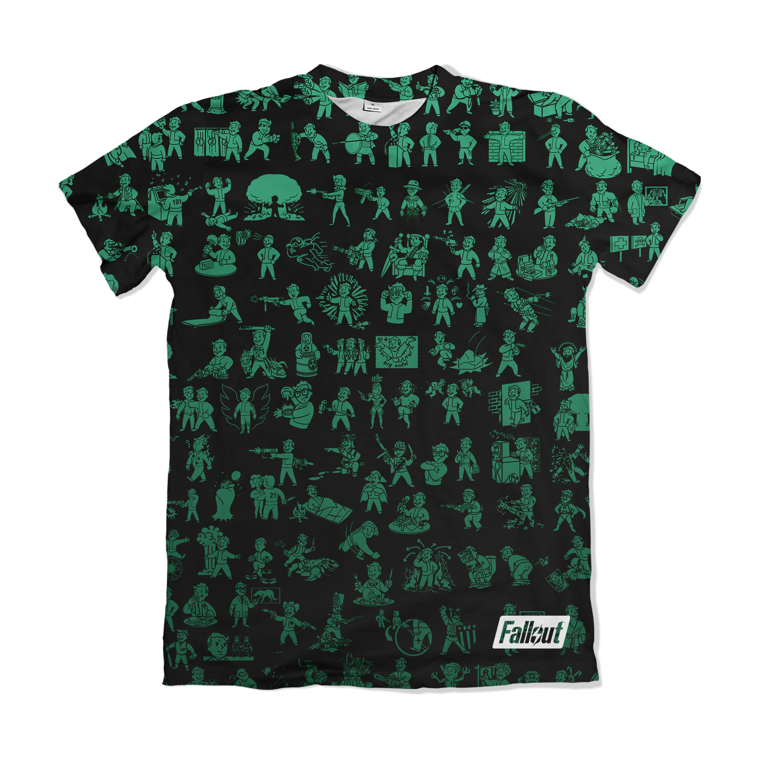 Camisa Fallout - Pattern Pipboy Verde