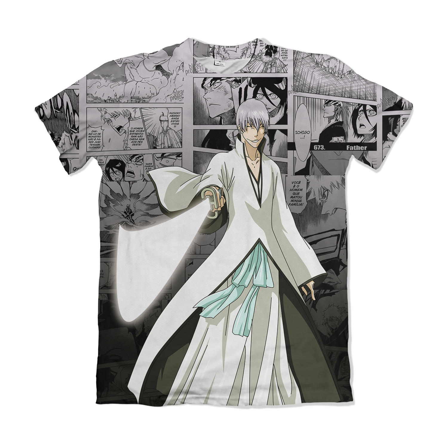 Camiseta Bleach Capitao Ichimaru Gin – Dry-Fit Premium Unissex | Swit Store